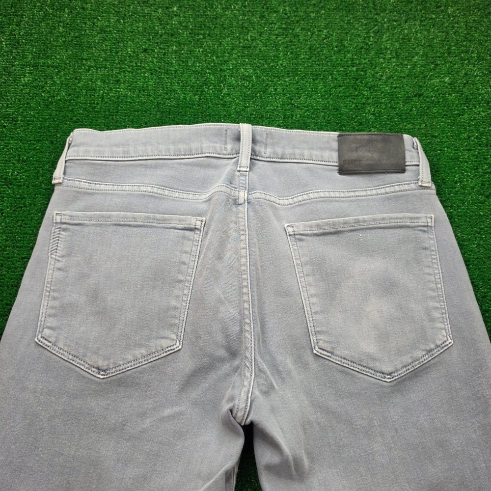 PAIGE Lennox Slim Fit Jeans Mens 31x32 Vintage Flint Blue Grey Stretch Denim - Picture 12 of 13
